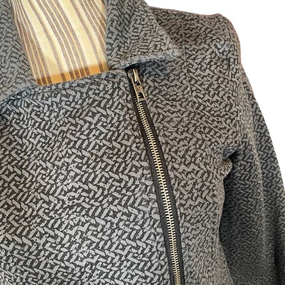 Hurley Gray Geo Print Cotton Blend Collared Athletic Knit Jacket Women Med - Picture 4 of 10